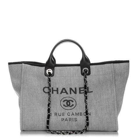 chanel deauville canvas|Chanel deauville tote large size.